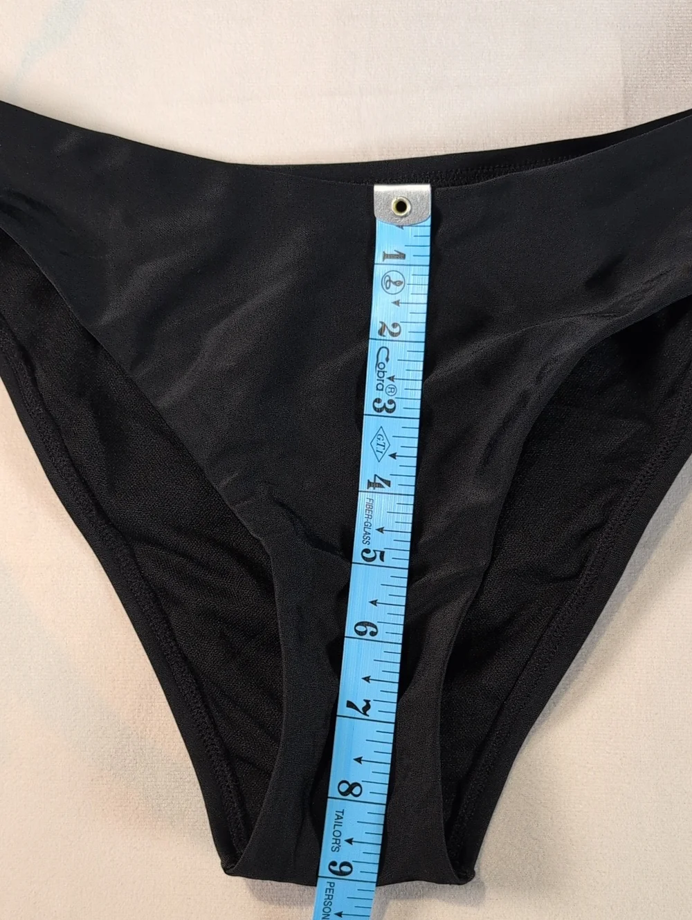 Shade & Shore Black Low Rise High Leg Cheeky Bikini Bottom Size Medium